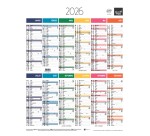 Quo Vadis - Calendrier mural - 2026 - Français - Arc en ciel - Multicolore - 12 mois de janv à déc. - 43x55 cm - par 10