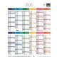 Quo Vadis - Calendrier mural - 2026 - Français - Arc en ciel - Multicolore - 12 mois de janv à déc. - 43x55 cm - par 10