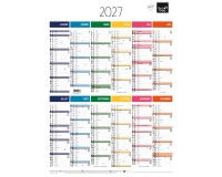 Quo Vadis - Calendrier mural - 2027 - Français - Arc en ciel - Arc-en-ciel - 12 mois de janvier à décembre - 40,5x55 cm - par 10
