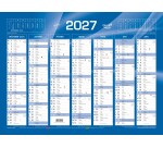 Quo Vadis - Calendrier mural - 2027 - Français - Classic - Bleu - 14 mois de décembre à janvier - 55x40,5 cm