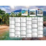Quo Vadis - Calendrier mural - 2027 - Français - Evasion - Evasion - 12 mois de janvier à décembre - 55x40,5 cm - par 10