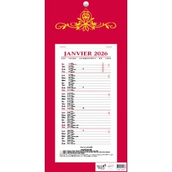 Quo Vadis - Bloc mensuel - 2026 - Français - Skytos - 12 mois de janv à déc. - 16x33,5 cm - par 10