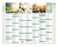 Quo Vadis - Calendrier mural - 2027 - Français - Equology - § - 14 mois de décembre à janvier - 27x21 cm recyclé