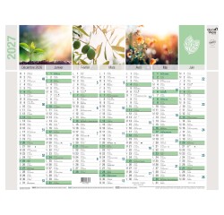 Quo Vadis - Calendrier mural - 2027 - Français - Equology - § - 14 mois de décembre à janvier - 43x33,5 cm recyclé