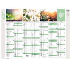 Quo Vadis - Calendrier mural - 2027 - Français - Equology - § - 14 mois de décembre à janvier - 55x40,5 cm recyclé