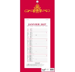 Quo Vadis - Bloc mensuel - 2027 - Français - Skytos - 12 mois de janvier à décembre - 16x33,5 cm