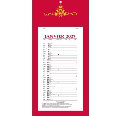 Quo Vadis - Bloc mensuel - 2027 - Français - Skytos - 12 mois de janvier à décembre - 20x41,5 cm