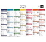 Quo Vadis - Calendrier mural - 2027 - Français - Arc en ciel - Arc-en-ciel - 13 mois de janvier à janvier - 55x40,5 cm