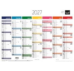 Quo Vadis - Calendrier mural - 2027 - Français - Arc en ciel - Arc-en-ciel - 13 mois de janvier à janvier - 55x40,5 cm