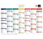 Quo Vadis - Calendrier mural - 2027 - Français - Arc en ciel - Arc-en-ciel - 13 mois de janvier à janvier - 55x40,5 cm