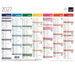 Quo Vadis - Calendrier mural - 2027 - Français - Arc en ciel - Arc-en-ciel - 13 mois de janvier à janvier - 27x21 cm