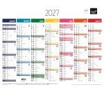 Quo Vadis - Calendrier mural - 2027 - Français - Arc en ciel - Arc-en-ciel - 13 mois de janvier à janvier - 43x33,5 cm