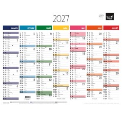 Quo Vadis - Calendrier mural - 2027 - Français - Arc en ciel - Arc-en-ciel - 13 mois de janvier à janvier - 43x33,5 cm