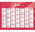 Quo Vadis - Calendrier mural - 2026 - Français - Classic - 14 mois de déc. à janv - 43x33,5 cm - par 10