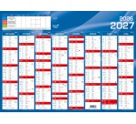 Quo Vadis - Calendrier mural - 2026-2027 - Français - Classic - Bleu - 16 mois de septembre à décembre - 55x40,5 cm - par 10