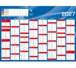 Quo Vadis - Calendrier mural - 2026-2027 - Français - Classic - Bleu - 16 mois de septembre à décembre - 55x40,5 cm - par 10