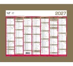 Quo Vadis - Calendrier mural - 2027 - Français - Classic - Jaune - 14 mois de décembre à janvier - 27x21 cm