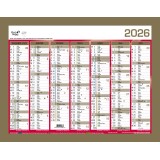 Quo Vadis - Calendrier mural - 2026 - Français - Classic - 14 mois de déc. à janv - 43x33,5 cm - par 10
