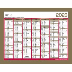 Quo Vadis - Calendrier mural - 2026 - Français - Classic - 14 mois de déc. à janv - 43x33,5 cm - par 10