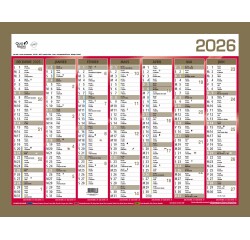 Quo Vadis - Calendrier mural - 2026 - Français - Classic - 14 mois de déc. à janv - 55x40,5 cm - par 10