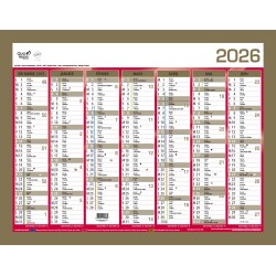 Quo Vadis - Calendrier mural - 2026 - Français - Classic - 14 mois de déc. à janv - 55x40,5 cm - par 10