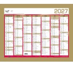 Quo Vadis - Calendrier mural - 2027 - Français - Classic - Jaune - 14 mois de décembre à janvier - 43x33,5 cm