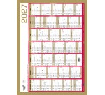 Quo Vadis - Calendrier mural - 2027 - Français - Classic - Jaune - 14 mois de décembre à janvier - 55x40,5 cm