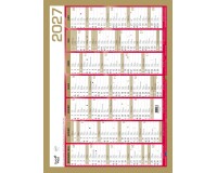 Quo Vadis - Calendrier mural - 2027 - Français - Classic - Jaune - 14 mois de décembre à janvier - 55x40,5 cm