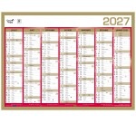 Quo Vadis - Calendrier mural - 2027 - Français - Classic - Jaune - 14 mois de décembre à janvier - 55x40,5 cm