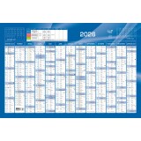 Quo Vadis - Calendrier mural - 2026 - Français - Classic - Bleu - 13 mois de janvier à janvier - 65x43 cm - par 10