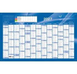 Quo Vadis - Calendrier mural - 2027 - Français - Classic - Bleu - 13 mois de janvier à janvier - 65x40,5 cm - par 10