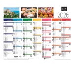 Quo Vadis - Calendrier mural - 2026 - Français - Tradition - Multicolore - 13 mois de janvier à janvier - 43x33,5 cm - par 10