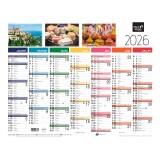 Quo Vadis - Calendrier mural - 2026 - Français - Tradition - Multicolore - 13 mois de janvier à janvier - 43x33,5 cm - par 10