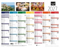 Quo Vadis - Calendrier mural - 2027 - Français - Tradition - Tradition - 13 mois de janvier à janvier - 27x21 cm - par 10