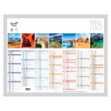 Quo Vadis - Calendrier mural - 2026 - Français - La terre - Multicolore - 13 mois de janvier à janvier - 27x21 cm - par 10