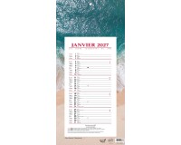 Quo Vadis - Bloc mensuel - 2027 - Français - Fantaisie - Evasion - 12 mois de janvier à décembre - 16x33,5 cm
