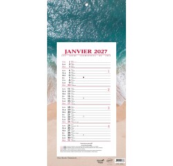 Quo Vadis - Bloc mensuel - 2027 - Français - Fantaisie - Evasion - 12 mois de janvier à décembre - 16x33,5 cm