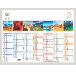 Quo Vadis - Calendrier mural - 2026 - Français - La terre - Multicolore - 13 mois de janvier à janvier - 55x40,5 cm - par 10