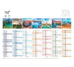 Quo Vadis - Calendrier mural - 2026 - Français - La terre - Multicolore - 13 mois de janvier à janvier - 55x40,5 cm - par 10