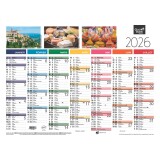Quo Vadis - Calendrier mural - 2026 - Français - Tradition - Multicolore - 13 mois de janvier à janvier - 55x40,5 cm - par 10