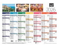 Quo Vadis - Calendrier mural - 2026 - Français - Tradition - Multicolore - 13 mois de janvier à janvier - 55x40,5 cm - par 10