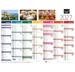 Quo Vadis - Calendrier mural - 2027 - Français - Tradition - Tradition - 13 mois de janvier à janvier - 55x40,5 cm - par 10