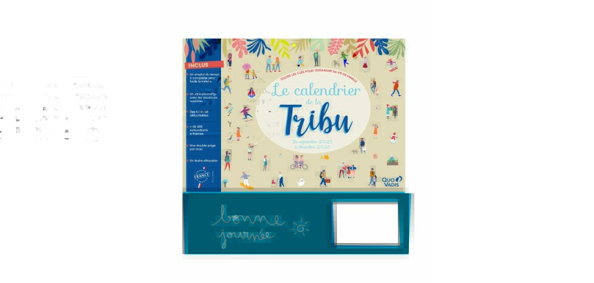 Quo Vadis - Calendrier à feuillets - 2025-2026 - Français - Tribu - 16 mois de septembre à décembre - 32x30 cm - par 5