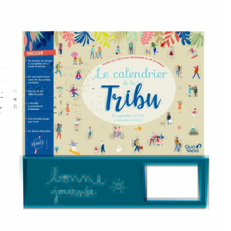 Quo Vadis - Calendrier à feuillets - 2025-2026 - Français - Tribu - 16 mois de septembre à décembre - 32x30 cm - par 5