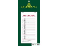 Quo Vadis - Bloc mensuel - 2027 - Français - Skytos - 12 mois de janvier à décembre - 16x33,5 cm