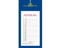 Quo Vadis - Bloc mensuel - 2027 - Français - Skytos - 12 mois de janvier à décembre - 20x41,5 cm