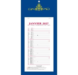 Quo Vadis - Bloc mensuel - 2027 - Français - Skytos - 12 mois de janvier à décembre - 20x41,5 cm