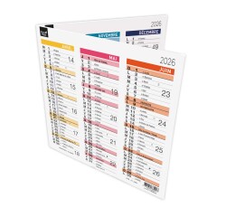 Quo Vadis - Calendrier origami - 2026 - Français - Arc en ciel - Multicolore - 12 mois de janv à déc. - 26x13 cm - par 10