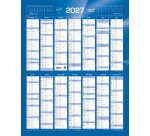 Quo Vadis - Calendrier mural - 2027 - Français - Classic - Bleu - 14 mois de décembre à janvier - 40,5x55 cm - par 10