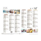 Quo Vadis - Calendrier mural - 2026 - Français - Fantaisie - Multicolore - 12 mois de janv à déc. - 55x40,5 cm - par 10